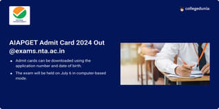 AIAPGET Admit Card 2024 Out @exams.nta.ac.in; Get Download Link Here
